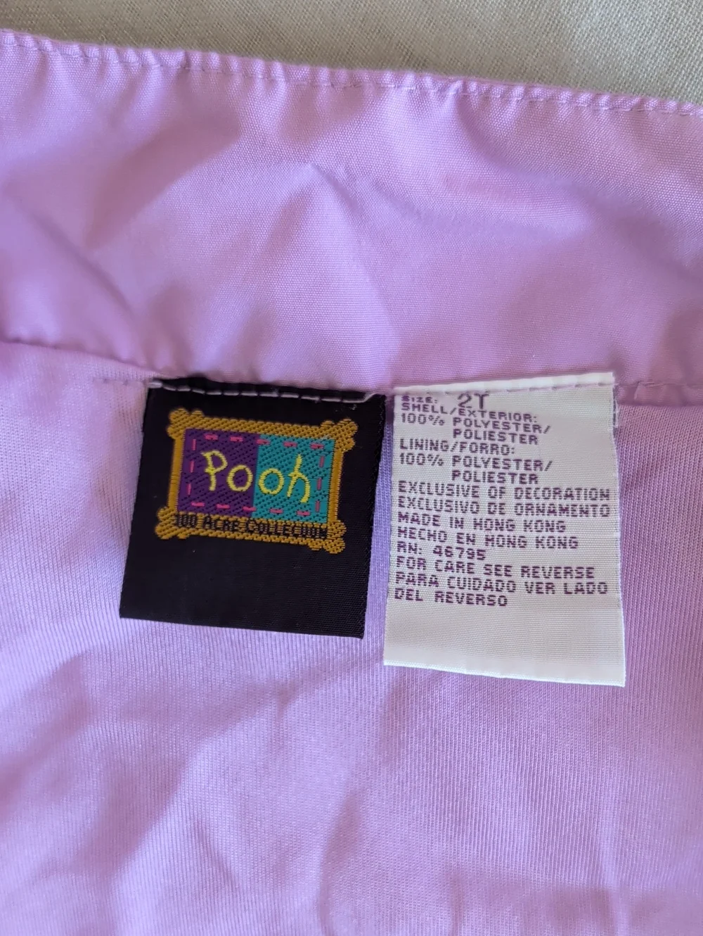 Vintage Winnie The Pooh And Piglet Purple Jacket Size 2T